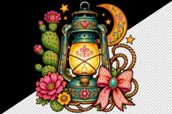 Western tumbler, mug wrap, clipart sublimation design Product Image 2