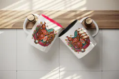 Western tumbler, mug wrap, clipart sublimation design Product Image 3