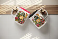 Western tumbler, mug wrap, clipart sublimation design Product Image 3