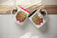 Western tumbler, mug wrap, clipart sublimation design Product Image 3