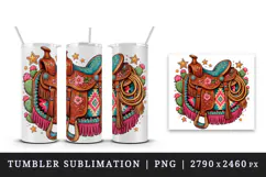 Western tumbler, mug wrap, clipart sublimation design Product Image 4