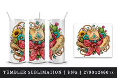 Western tumbler, mug wrap, clipart sublimation design Product Image 4