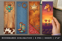Western bookmarks printable sublimation bookmark design Product Image 1