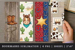 Western bookmarks printable sublimation bookmark design Product Image 1