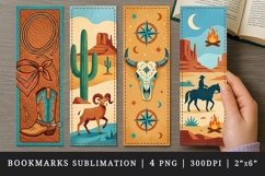 Western bookmarks printable sublimation bookmark design Product Image 1