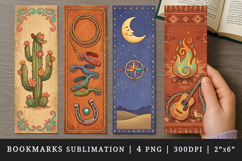 Western bookmarks printable sublimation bookmark design Product Image 1