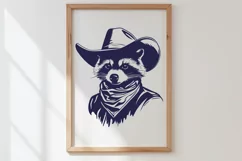 Western Cowboy Raccoon SVG | Wild West Bandit Raccoon Design Product Image 3