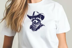 Western Cowboy Raccoon SVG | Wild West Bandit Raccoon Design Product Image 2