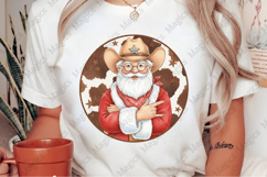 Western Santa Claus with Cowboy Hat PNG Product Image 2