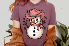 Western Snowman PNG, Western Christmas png, Christmas Product Image 4