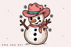 Western Snowman PNG, Western Christmas png, Christmas Product Image 2