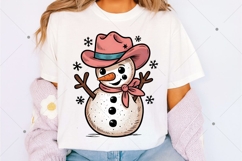 Western Snowman PNG, Western Christmas png, Christmas Product Image 1
