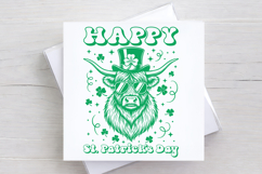 Western St. Patrick’s Day Highland Cow SVG, Product Image 2