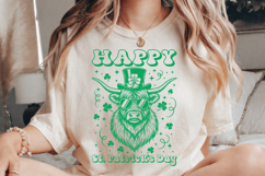 Western St. Patrick’s Day Highland Cow SVG, Product Image 1