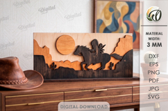 3D Western Stands Bundle Laser Cut. Standing Home Decor SVG Product Image 2