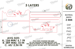 3D Western Stands Bundle Laser Cut. Standing Home Decor SVG Product Image 3