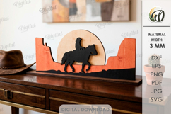 3D Western Stands Bundle Laser Cut. Standing Home Decor SVG Product Image 13