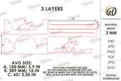 3D Western Stand Laser Cut. Standing Home Decor SVG Product Image 2