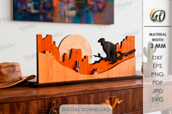 3D Western Stand Laser Cut. Standing Home Decor SVG Product Image 1