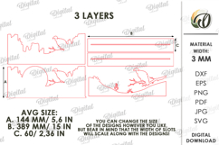 3D Western Stand Laser Cut. Standing Home Decor SVG Product Image 2