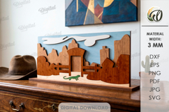 3D Western Stands Bundle Laser Cut. Standing Home Decor SVG Product Image 9