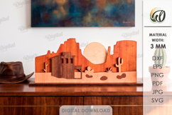 3D Western Stands Bundle Laser Cut. Standing Home Decor SVG Product Image 10