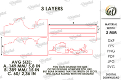 3D Western Stand Laser Cut. Standing Home Decor SVG Product Image 2