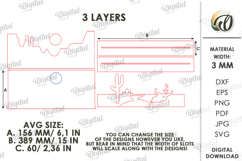 3D Western Stand Laser Cut. Standing Home Decor SVG Product Image 2
