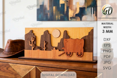 3D Western Stands Bundle Laser Cut. Standing Home Decor SVG Product Image 12