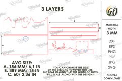 3D Western Stand Laser Cut. Standing Home Decor SVG Product Image 2