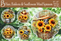Country Baskets, Hats and Sunflowers Wind Spinners Designs Product Image 1