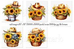 Country Baskets, Hats and Sunflowers Wind Spinners Designs Product Image 2