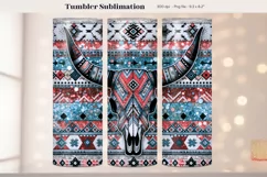 Western Tumbler Wrap Boho Cow Skull Tumbler Cowgirl PNG