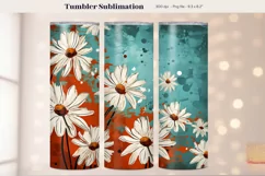 Western Tumbler Wrap Daisy Tumbler Sublimation Designs 