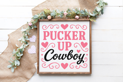 Western-inspired Valentine PNG with playful lettering, suitable for romantic gifts or T-shirts.