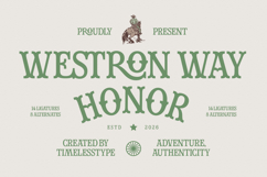 Westron Way Honor - Western Vintage Font Product Image 1