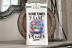 Colorful Succulents in Mugs Sublimation Kitchen Towel Design Product Image 3