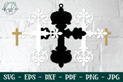3D Cross Ornaments - Layered Papercut Cross Product Image 5