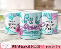Valentines Photo Mug Wrap PNG, We'll be forever together PNG Product Image 3