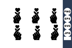 Hand Gesture Showing Small Heart Symbol Vector Illustration Product Image 1