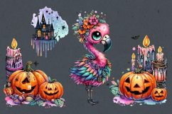 Whimsical Halloween Bird. PNG sublimation Product Image 2