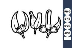 Cotton plant vector illustration with seed bolls and dried c Product Image 1