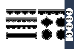 Decorative black vintage label borders and frames vector des Product Image 1