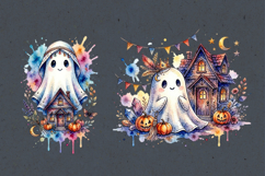 Cute Halloween Ghost. Sublimation design PNG Product Image 2
