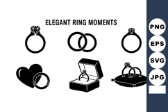 Elegant ring moments vector collection with engagement and w Product Image 1