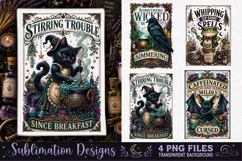 Magic Witchy Kitchen Towels PNG Sublimation Designs 4 Files Product Image 3