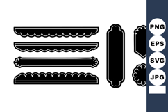 Decorative vintage black ornamental frames and borders vecto Product Image 1