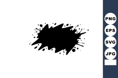 Black ink splash vector illustration with splatter effects a Product Image 1