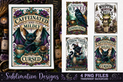 Magic Witchy Kitchen Towels PNG Sublimation Designs 4 Files Product Image 4