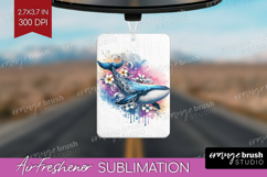 Whale Floral Air Freshener PNG Tropical PNG Sublimation Product Image 1